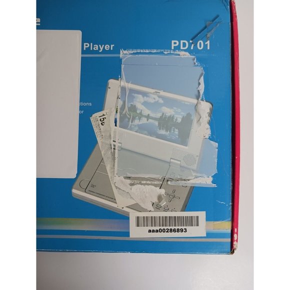 Sungale Portable DVD CD Mp3 Player PD701 Remote Control AC DC AV Cable NOS - Picture 2 of 10